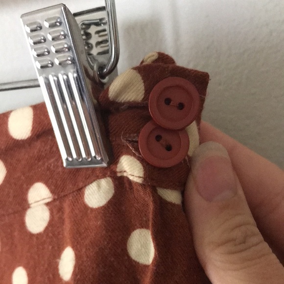 Rust Polka Dot A line skirt XS - Picture 3 of 5